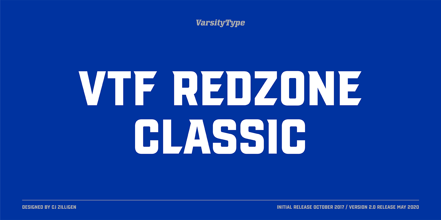 VTF Redzone Classic Font preview